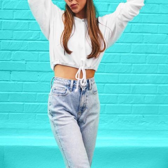 Hollister Vintage Stretch Ultra High-rise Mom Jeans Sz 0R - Picture 3 of 12